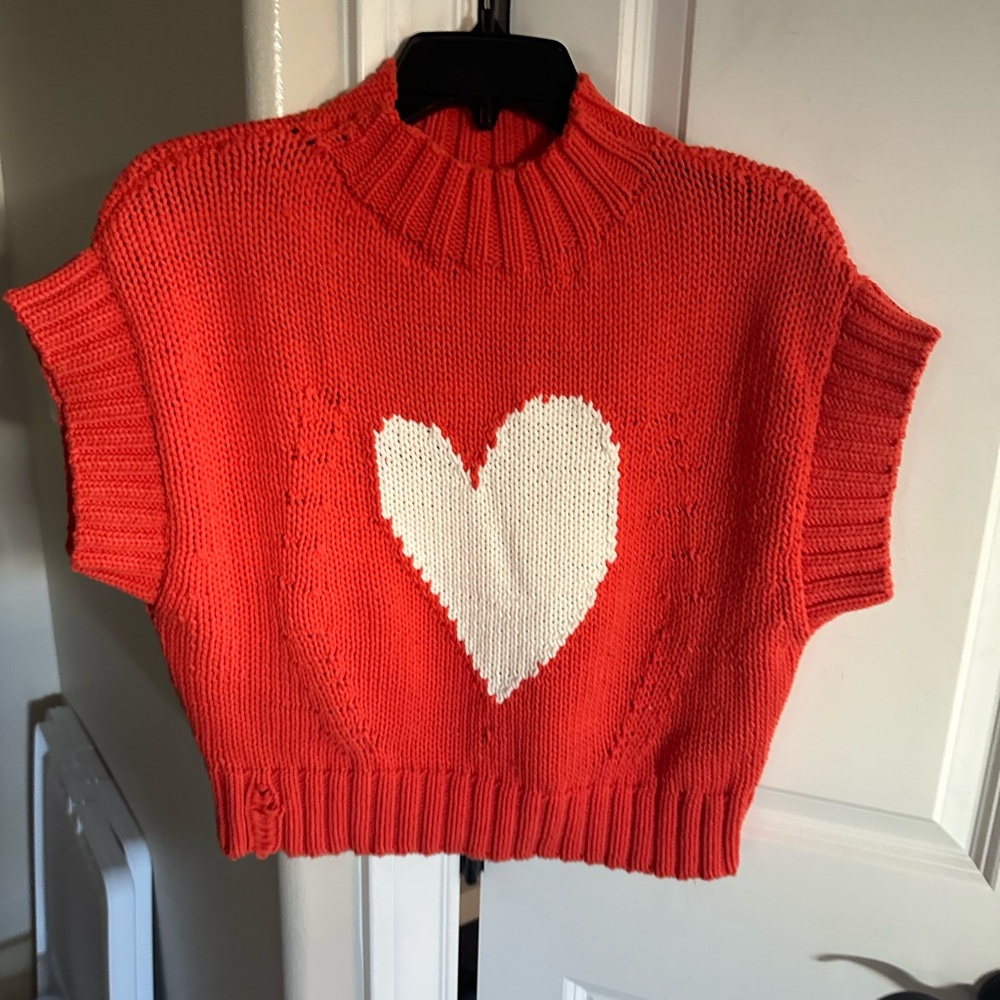 Women's Red Heart Sweater